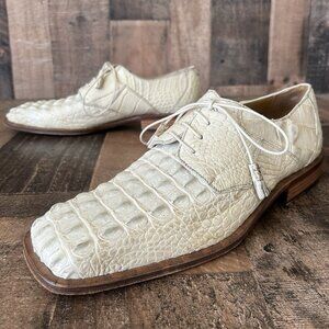 Ferrini Crocodile Square Toe Oxford Dress Shoes Mens 9